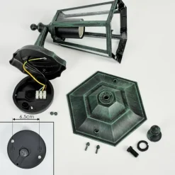 Luminaires Rustiques-hofstein Applique murale d'extérieur Loria Vert, Noir, 1 lumière