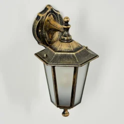 Lampes Dorées-hofstein Applique murale d'extérieur Loria Or, Noir, 1 lumière
