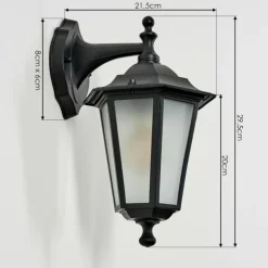 hofstein Applique murale d'extérieur Loria Noir, 1 lumière