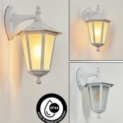 Luminaires Rustiques-hofstein Applique murale d'extérieur Loria Blanc, 1 lumière