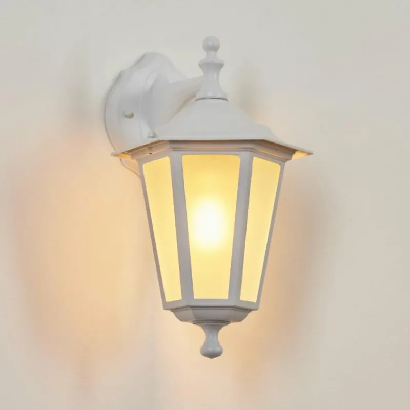 Luminaires Rustiques-hofstein Applique murale d'extérieur Loria Blanc, 1 lumière