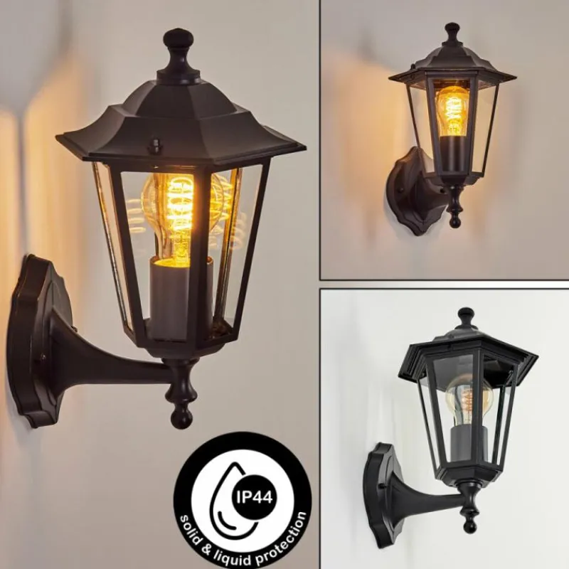 Luminaires Rustiques-hofstein Applique murale d'extérieur Loria Noir, 1 lumière