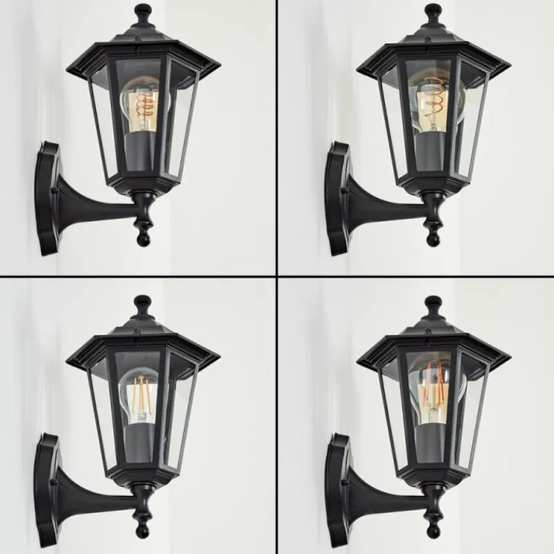 Luminaires Rustiques-hofstein Applique murale d'extérieur Loria Noir, 1 lumière