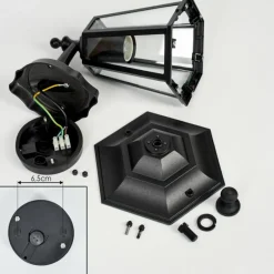 Luminaires Rustiques-hofstein Applique murale d'extérieur Loria Noir, 1 lumière