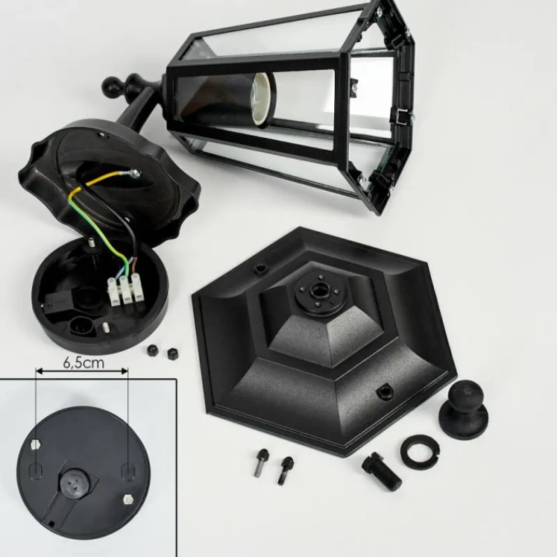 Luminaires Rustiques-hofstein Applique murale d'extérieur Loria Noir, 1 lumière