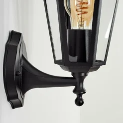 Luminaires Rustiques-hofstein Applique murale d'extérieur Loria Noir, 1 lumière