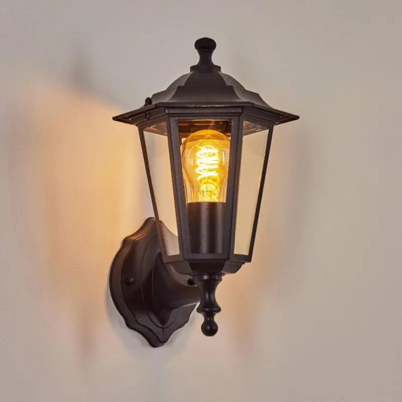 Luminaires Rustiques-hofstein Applique murale d'extérieur Loria Noir, 1 lumière