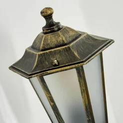 Luminaires Rustiques-hofstein Applique murale d'extérieur Loria Or, Noir, 1 lumière