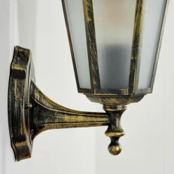 Luminaires Rustiques-hofstein Applique murale d'extérieur Loria Or, Noir, 1 lumière