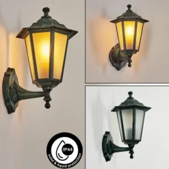 Luminaires Rustiques-hofstein Applique murale d'extérieur Loria Vert, Noir, 1 lumière