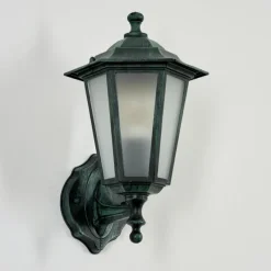 Luminaires Rustiques-hofstein Applique murale d'extérieur Loria Vert, Noir, 1 lumière