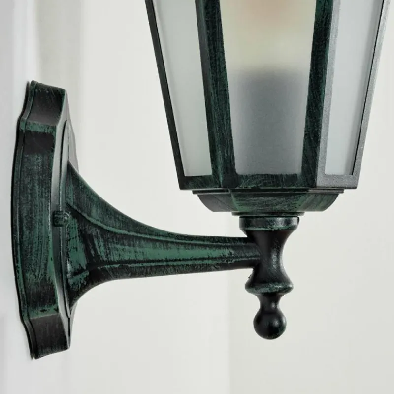 Luminaires Rustiques-hofstein Applique murale d'extérieur Loria Vert, Noir, 1 lumière