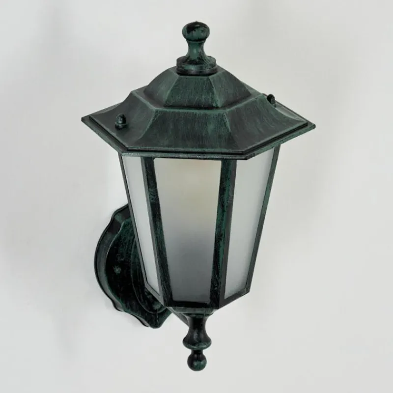 Luminaires Rustiques-hofstein Applique murale d'extérieur Loria Vert, Noir, 1 lumière