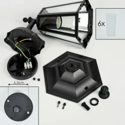 Luminaires Rustiques-hofstein Applique murale d'extérieur Loria Noir, 1 lumière