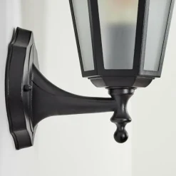 Luminaires Rustiques-hofstein Applique murale d'extérieur Loria Noir, 1 lumière