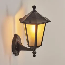 Luminaires Rustiques-hofstein Applique murale d'extérieur Loria Noir, 1 lumière