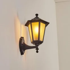 Luminaires Rustiques-hofstein Applique murale d'extérieur Loria Noir, 1 lumière