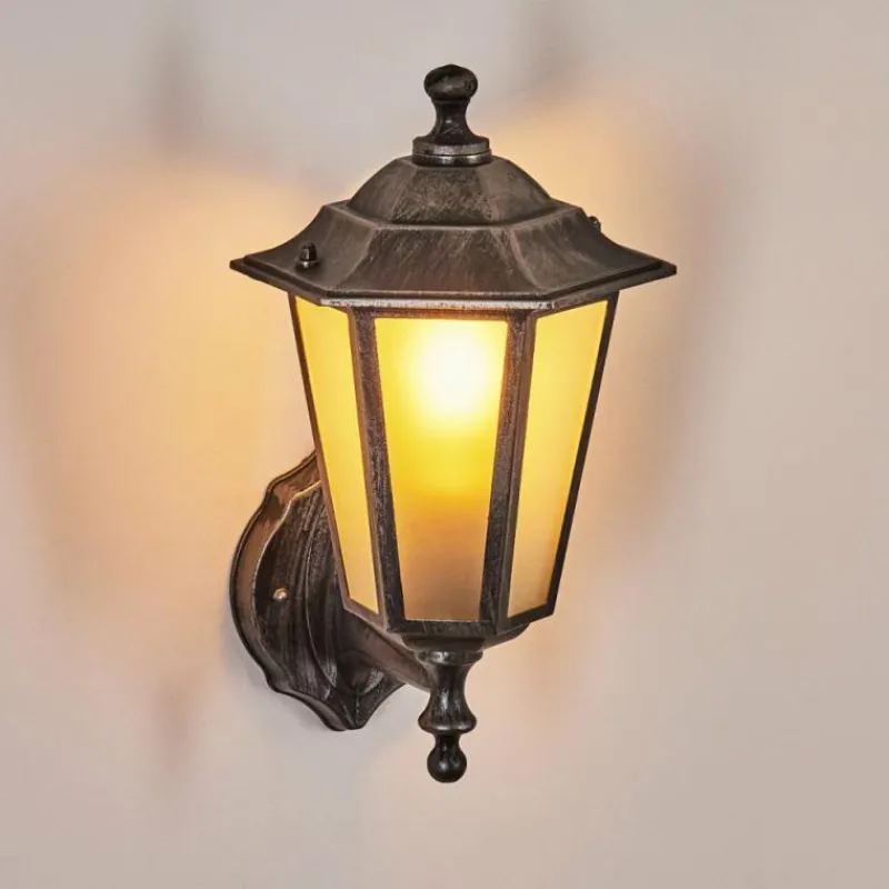 Luminaires Rustiques-hofstein Applique murale d'extérieur Loria Noir, Argenté, 1 lumière