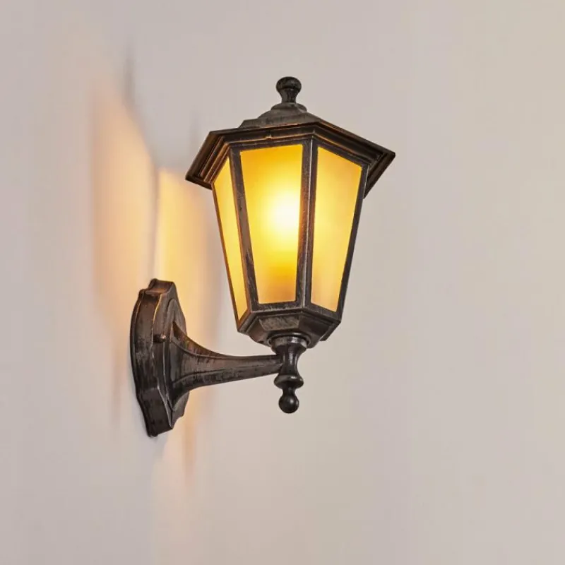 Luminaires Rustiques-hofstein Applique murale d'extérieur Loria Noir, Argenté, 1 lumière