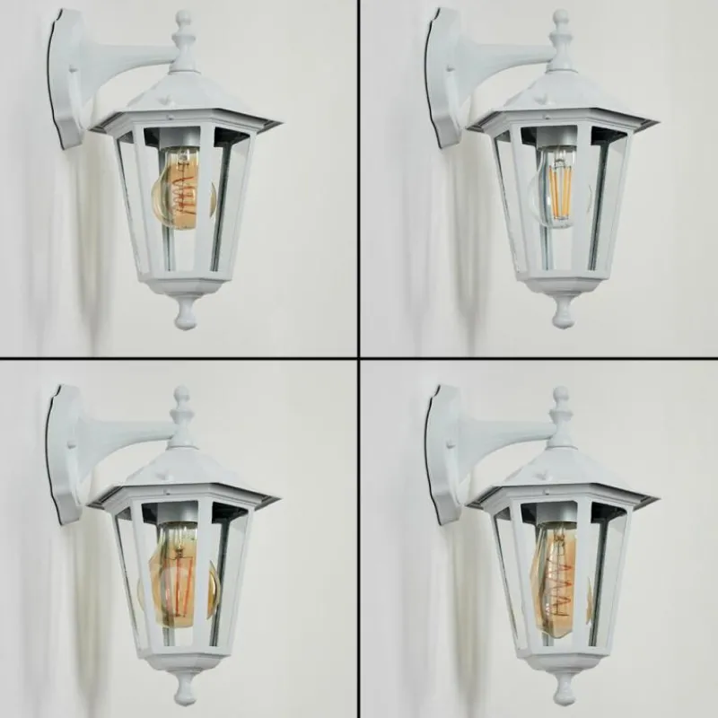 Luminaires Rustiques-hofstein Applique murale d'extérieur Loria Blanc, 1 lumière