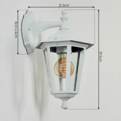 Luminaires Rustiques-hofstein Applique murale d'extérieur Loria Blanc, 1 lumière