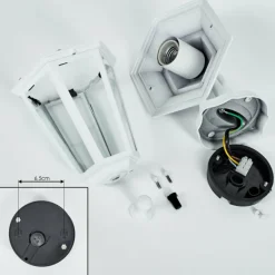 Luminaires Rustiques-hofstein Applique murale d'extérieur Loria Blanc, 1 lumière