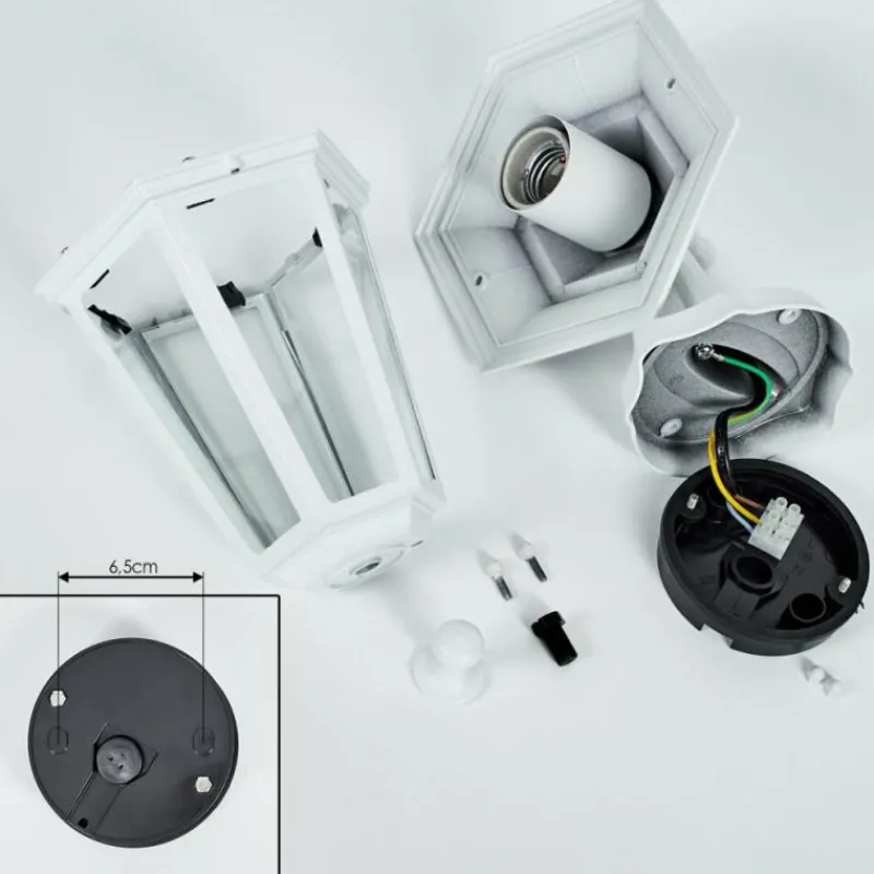 Luminaires Rustiques-hofstein Applique murale d'extérieur Loria Blanc, 1 lumière