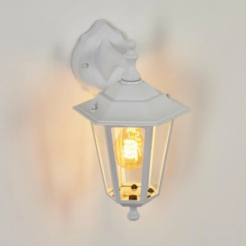 Luminaires Rustiques-hofstein Applique murale d'extérieur Loria Blanc, 1 lumière