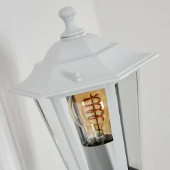 Luminaires Rustiques-hofstein Applique murale d'extérieur Loria Blanc, 1 lumière