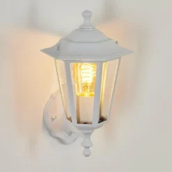 Luminaires Rustiques-hofstein Applique murale d'extérieur Loria Blanc, 1 lumière