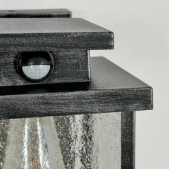 hofstein Applique murale d'extérieur Tieva Noir, Argenté, 1 lumière, Détecteur de mouvement