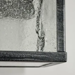 hofstein Applique murale d'extérieur Tieva Noir, Argenté, 1 lumière, Détecteur de mouvement