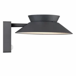 Luminaires Nordlux Applique murale d'extérieur Nordlux JUSTINA LED Anthracite, 1 lumière, Détecteur de mouvement