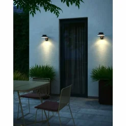 Luminaires Nordlux Applique murale d'extérieur Nordlux JUSTINA LED Noir, 1 lumière, Détecteur de mouvement