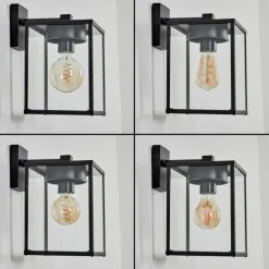 hofstein Applique murale d'extérieur Gramilla Noir, 1 lumière