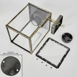 Lampes Dorées-hofstein Applique murale d'extérieur Gramilla Or, Noir, 1 lumière