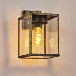 Lampes Dorées-hofstein Applique murale d'extérieur Gramilla Or, Noir, 1 lumière