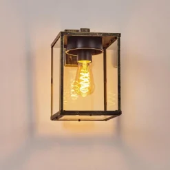 Lampes Dorées-hofstein Applique murale d'extérieur Gramilla Or, Noir, 1 lumière