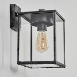 hofstein Applique murale d'extérieur Gramilla Noir, Argenté, 1 lumière