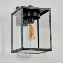 hofstein Applique murale d'extérieur Gramilla Noir, Argenté, 1 lumière