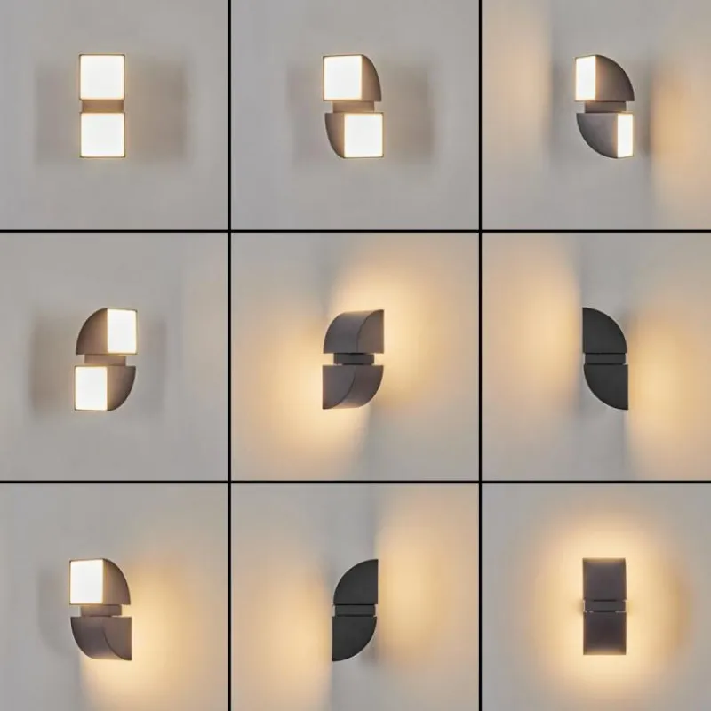 hofstein Applique murale d'extérieur Kontenga LED Anthracite, 2 lumières