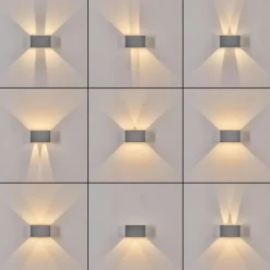 hofstein Applique murale d'extérieur Tamarin LED Gris, 1 lumière