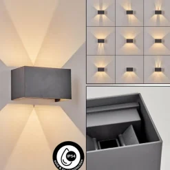 hofstein Applique murale d'extérieur Tamarin LED Anthracite, 1 lumière