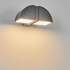 hofstein Applique murale d'extérieur Kontenga LED Anthracite, 2 lumières