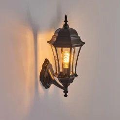 Luminaires Rustiques-hofstein Applique murale d'extérieur Etoe Noir, 1 lumière