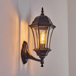 Luminaires Rustiques-hofstein Applique murale d'extérieur Etoe Noir, 1 lumière