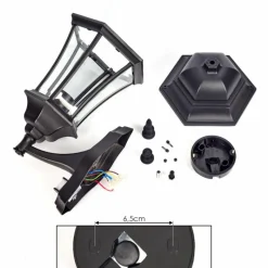 Luminaires Rustiques-hofstein Applique murale d'extérieur Etoe Noir, 1 lumière, Détecteur de mouvement