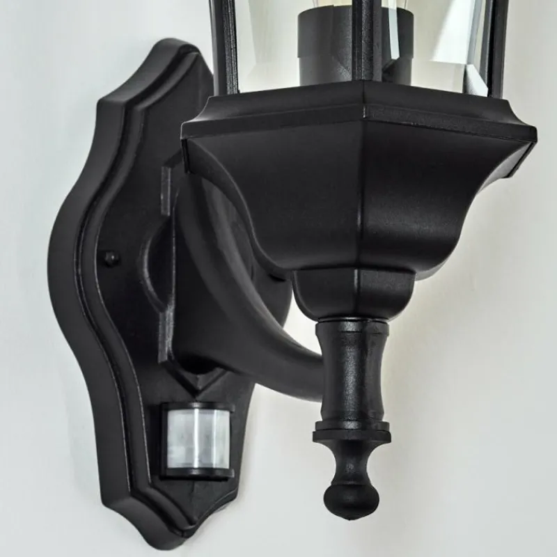 Luminaires Rustiques-hofstein Applique murale d'extérieur Etoe Noir, 1 lumière, Détecteur de mouvement