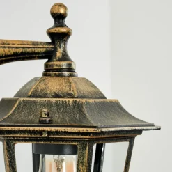 Lampes Dorées-hofstein Applique murale d'extérieur Loria Or, Noir, 1 lumière