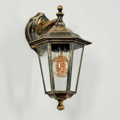 Lampes Dorées-hofstein Applique murale d'extérieur Loria Or, Noir, 1 lumière